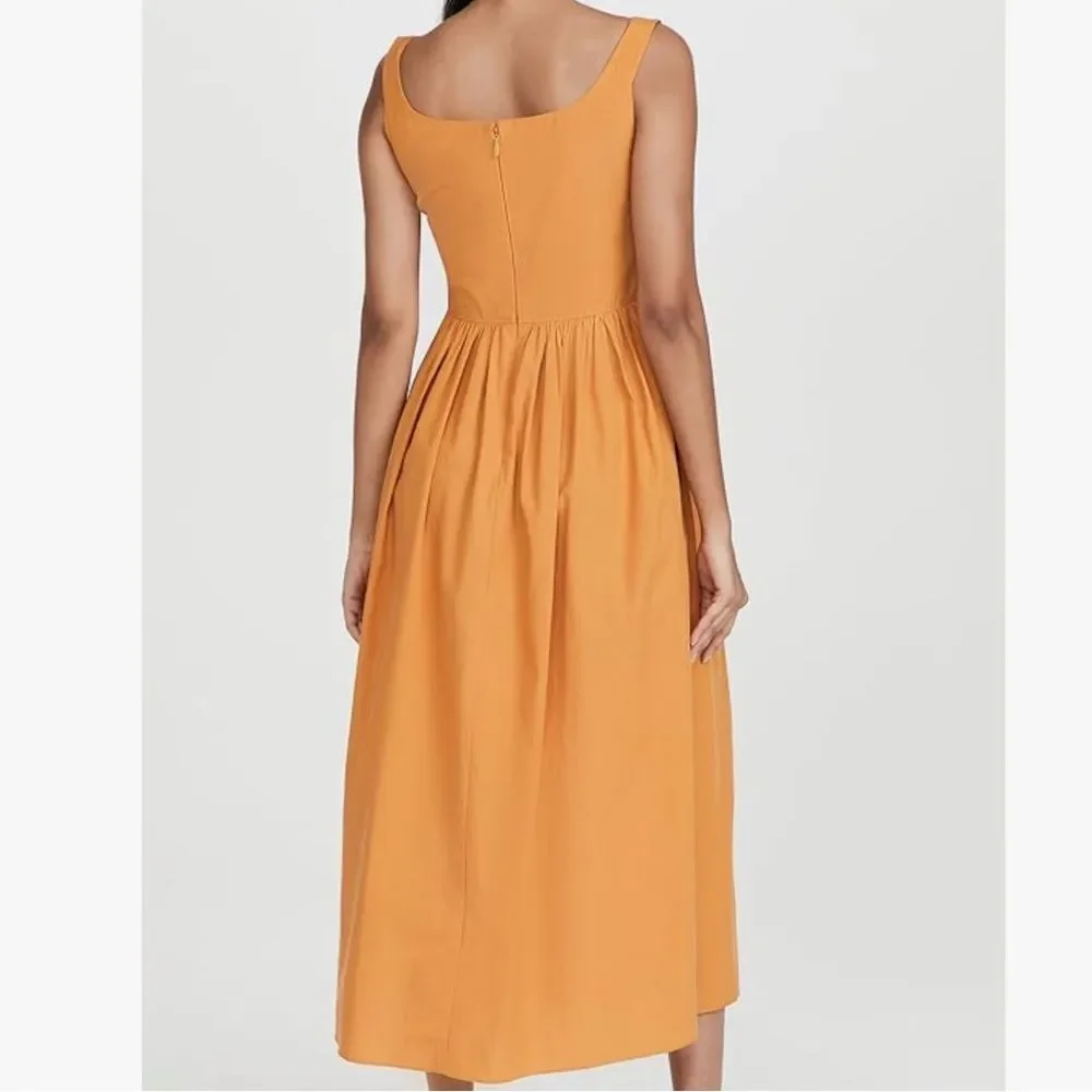 Rebecca Taylor | Slub Sateen A-Line Midi Dress | Tigerlily | Size XS - Picture 3 of 7